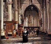 Cornelis de Man Interior of the Laurenskerk in Rotterdam Sweden oil painting artist
